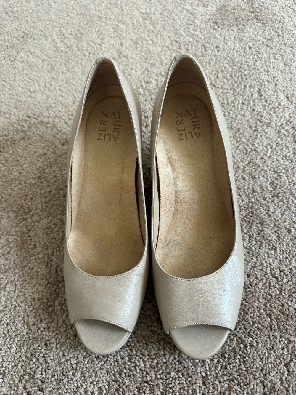 Naturalizer Women's Taupe Peep-Toe Pumps